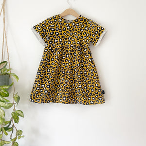 Mustard Leopard Smock Dress