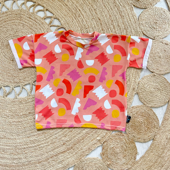 Peach Abstract T Shirt