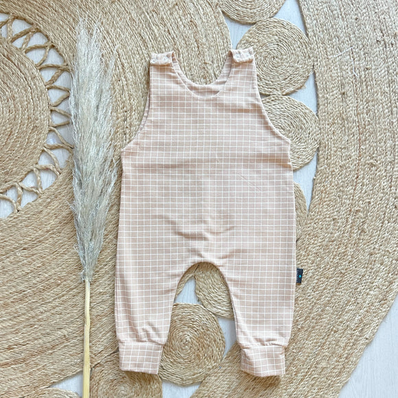 Oat checked Dungarees