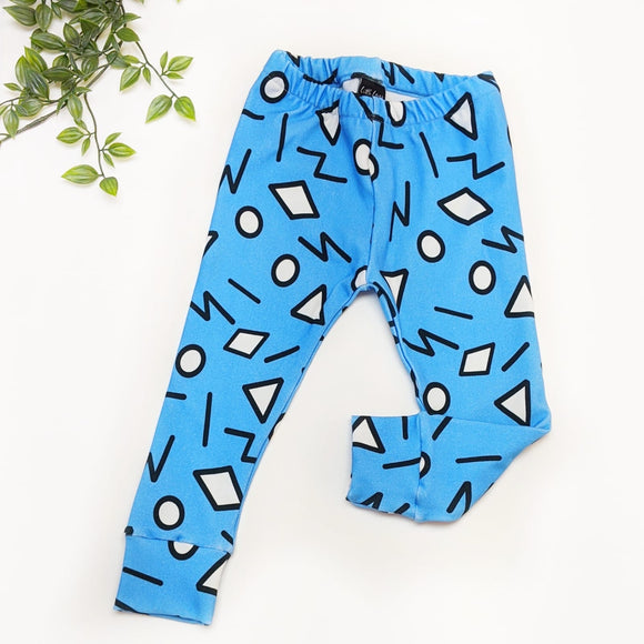 Thick Blue Squiggles Leggings