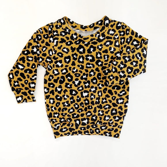 Mustard cheetah lightweight jumper