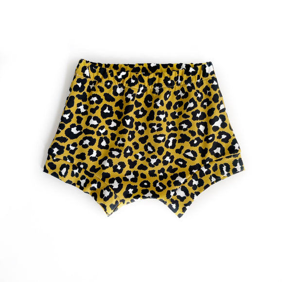 Mustard Leopard Bubble Shorts