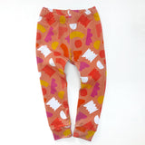 Peach speckled abstract Leggings
