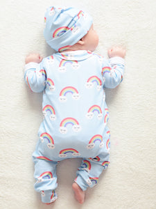 Unisex Blue Rainbow Babygrow
